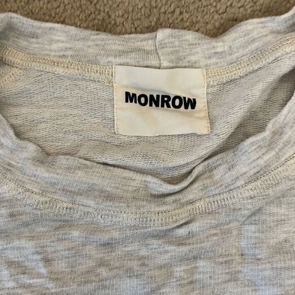 Monrow Rainbow Stripe Long Sleeve Fits Like Small - Picture 3 of 5